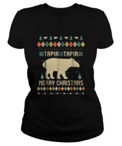 Tapirus Tapir Merry Christmas ugly  Classic Ladies