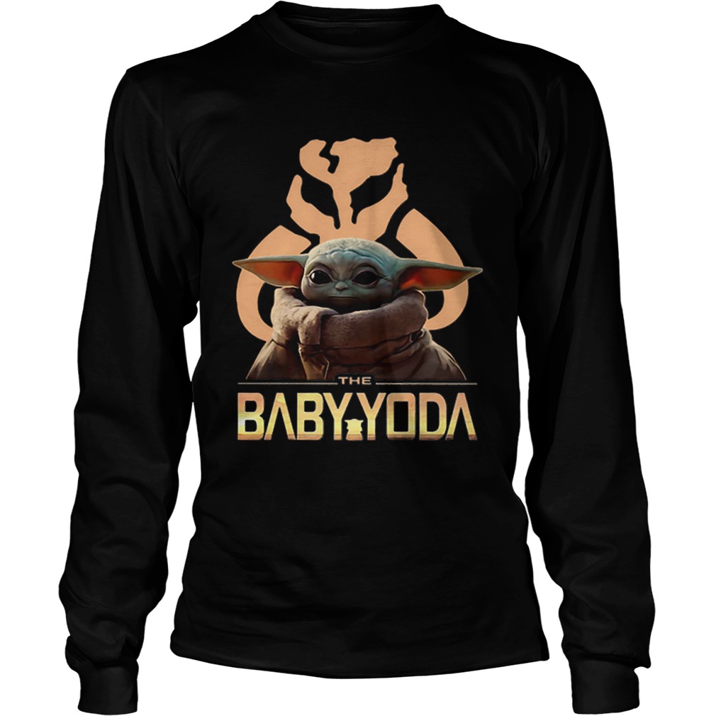 The Baby Yoda Star Wars Mandalorian Symbol Logo LongSleeve