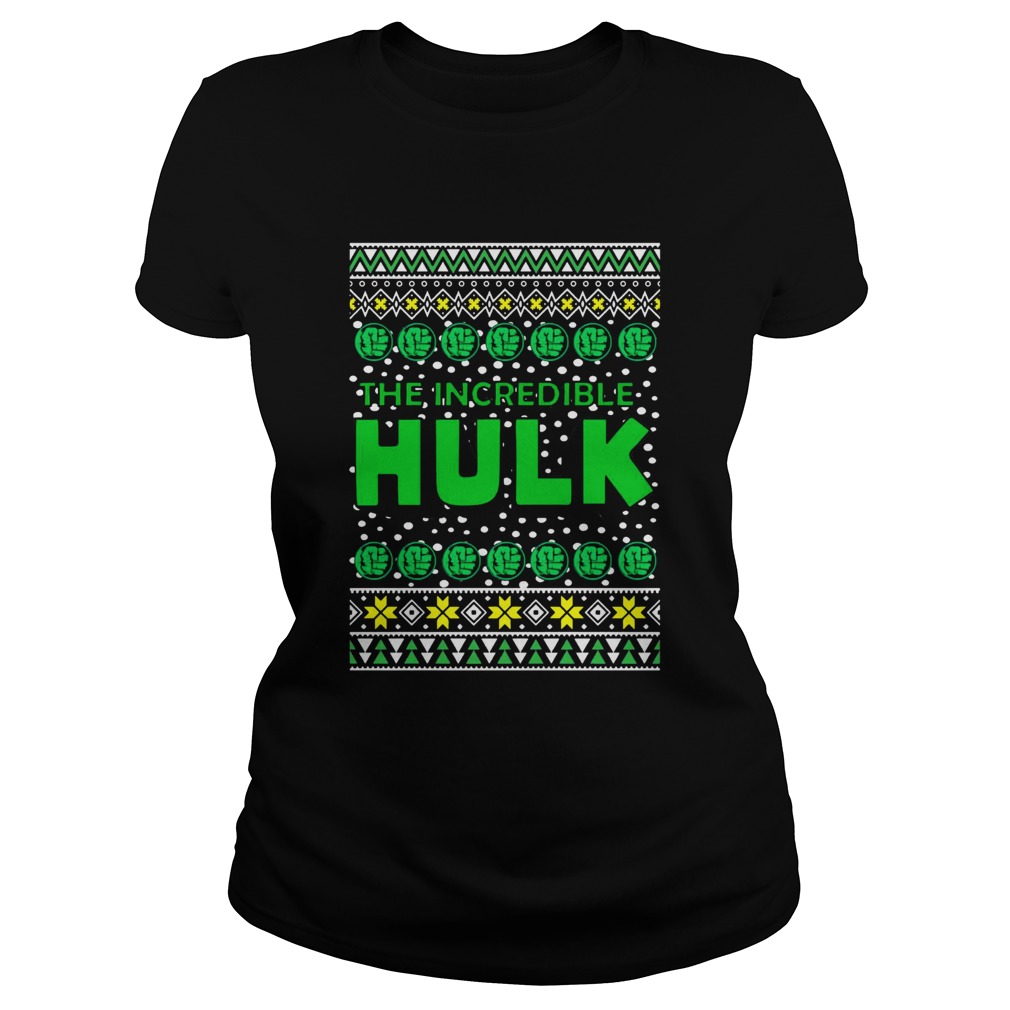 The Incredible Hulk Logo Ugly Christmas Classic Ladies