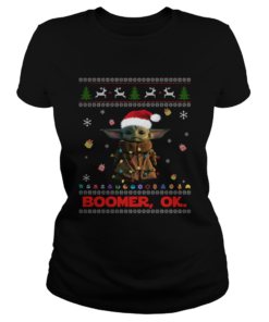 The Mandalorian Baby Yoda Boomer Ok ugly Christmas  Classic Ladies