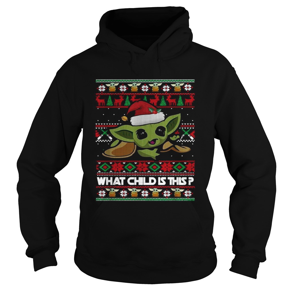 The Mandalorian Baby Yoda what child is this Christmas Hoodie