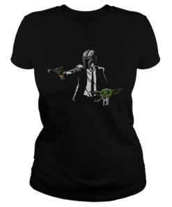 The Mandalorian and baby Yoda Pulp Fiction  Classic Ladies