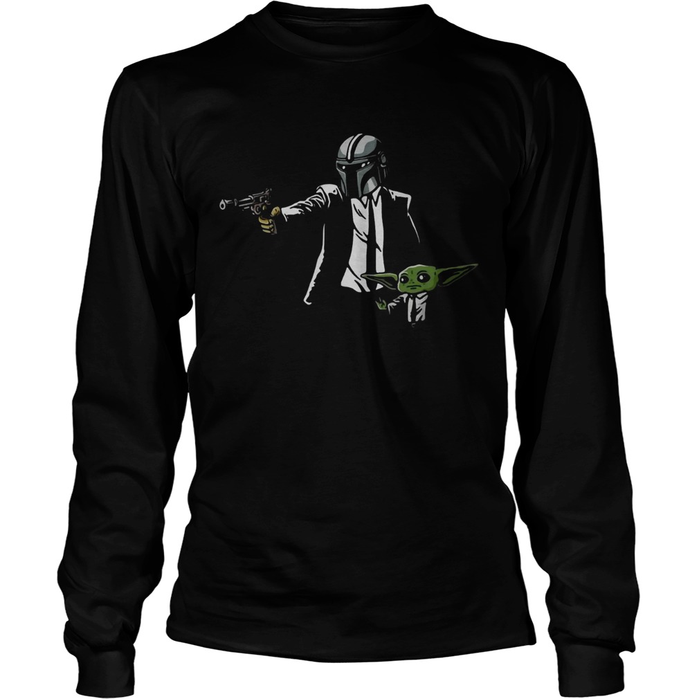 The Mandalorian and baby Yoda Pulp Fiction LongSleeve