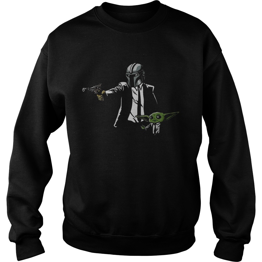 The Mandalorian and baby Yoda Pulp Fiction Sweatshirt