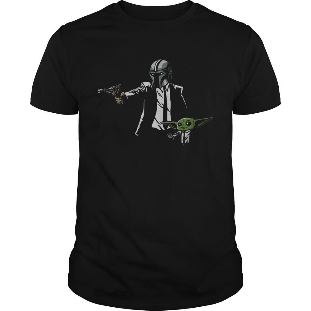 The Mandalorian and baby Yoda Pulp Fiction shirt