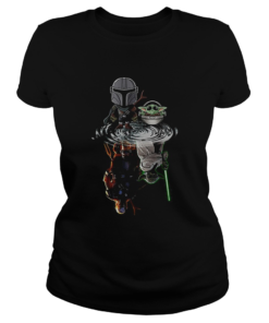 The Mandalorian water mirror reflection Baby Yoda Boba Fett  Classic Ladies