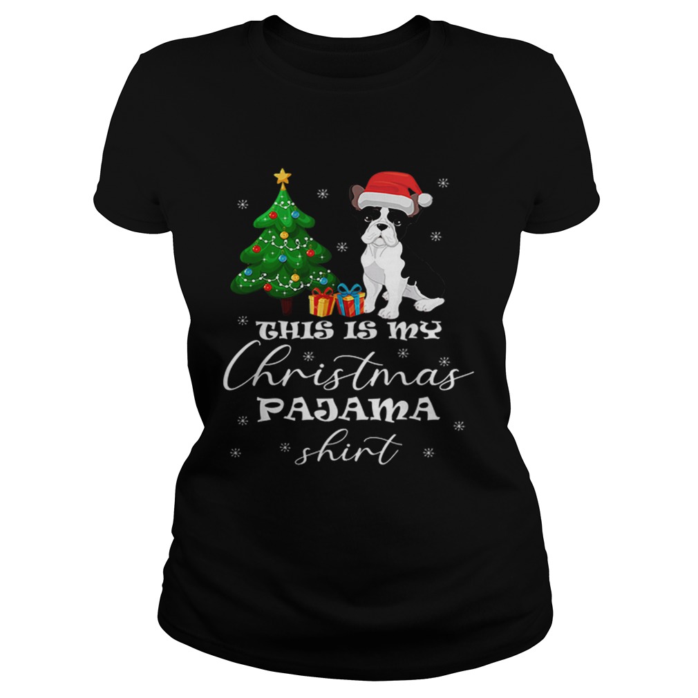 This is my Christmas Pajama French Bulldog Costume Santa Hat Classic Ladies