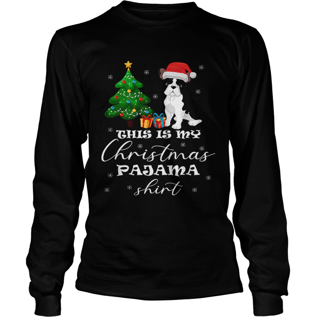 This is my Christmas Pajama French Bulldog Costume Santa Hat LongSleeve