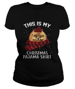 This is my Christmas Pajama Pomeranian Dog  Classic Ladies