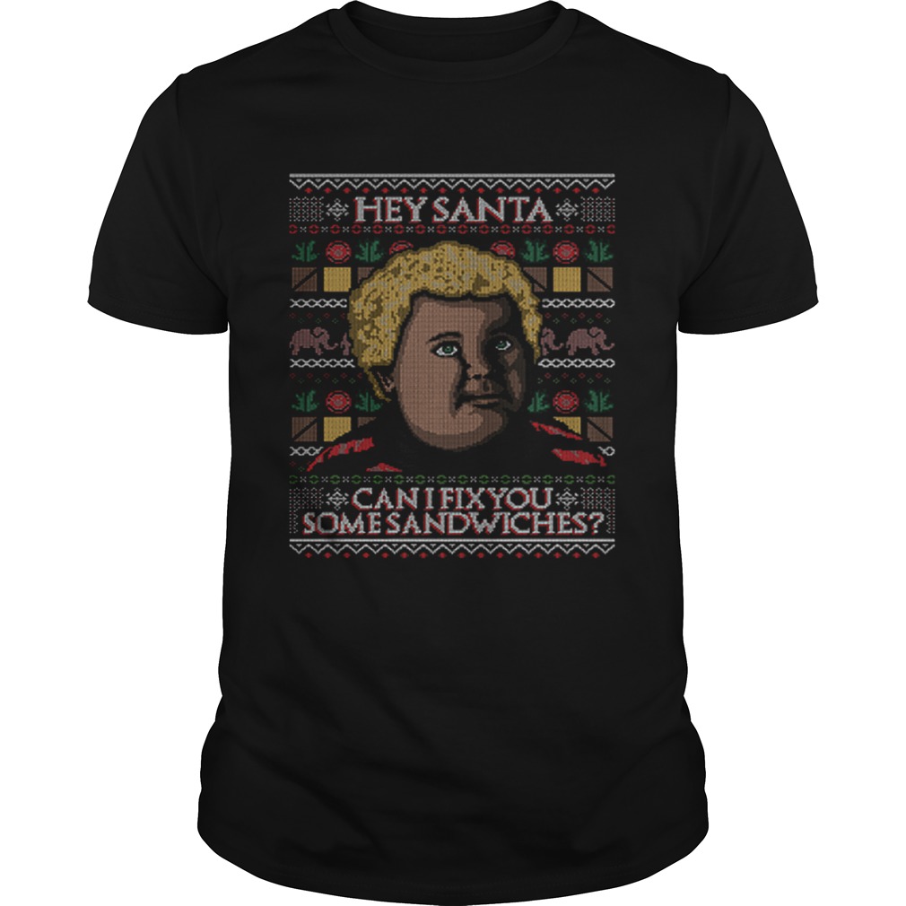 Thurman Merman Hey Santa can I fix you some sandwiches Christmas shirt