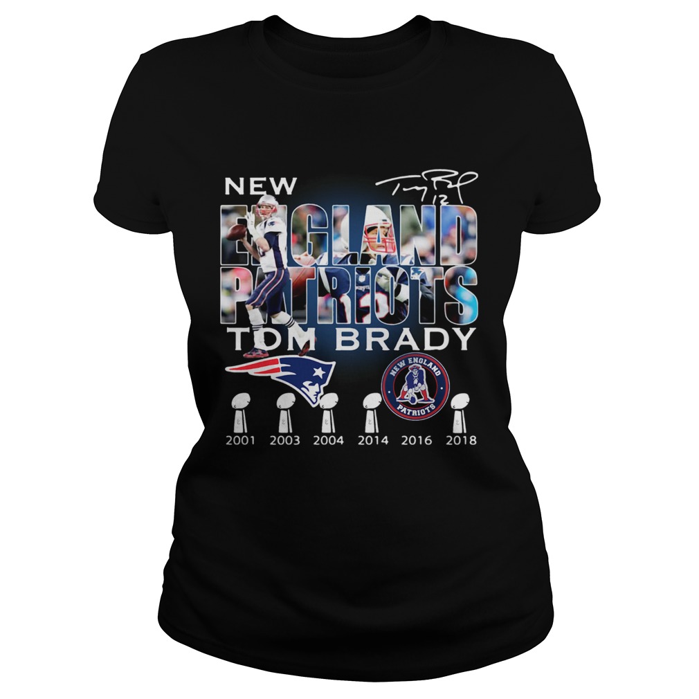 Tom Brady New England Patriots 6x Super Bowl Champion Signature Classic Ladies