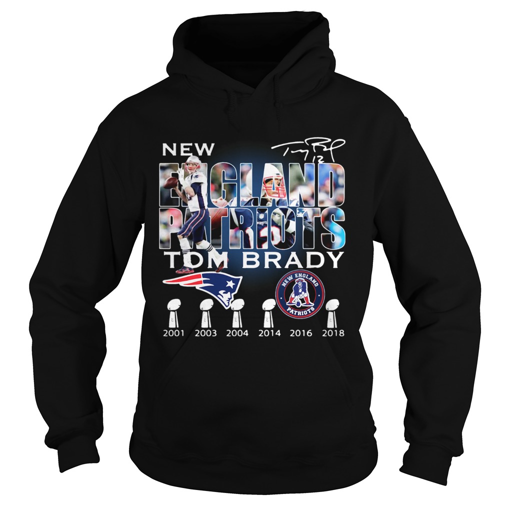 Tom Brady New England Patriots 6x Super Bowl Champion Signature Hoodie