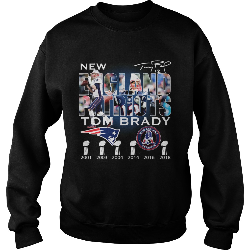 Tom Brady New England Patriots 6x Super Bowl Champion Signature Sweatshirt