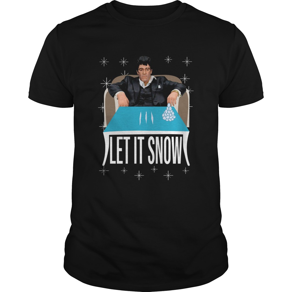 Tony Montana Walmart Cocaine Santa Let It Snow Christmas shirt