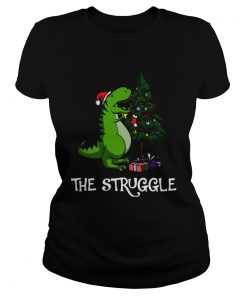 Trex Dinosaur Eating The Christmas Tree  Classic Ladies