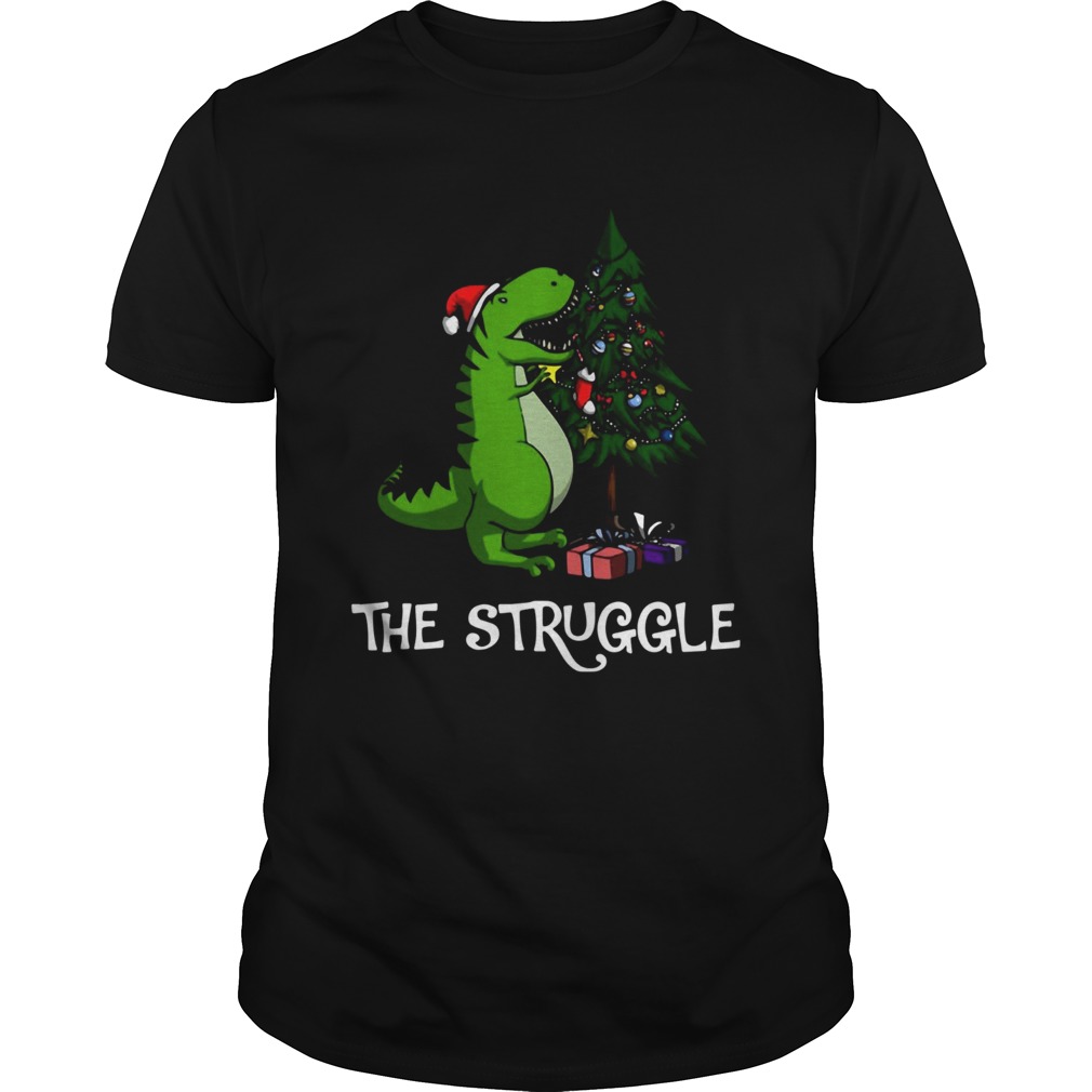 Trex Dinosaur Eating The Christmas Tree shirt