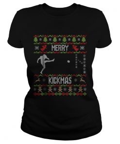 Ugly Christmas Football Sport Team Kicker  Classic Ladies