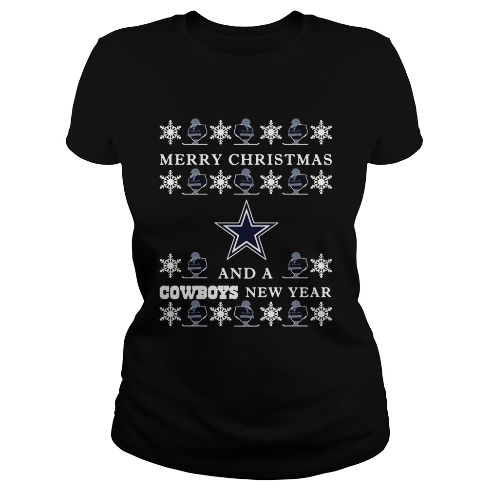 Ugly Merry Christmas and Dallas Cowboys Classic Ladies