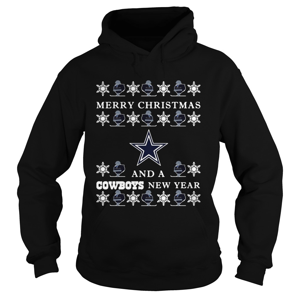 Ugly Merry Christmas and Dallas Cowboys Hoodie