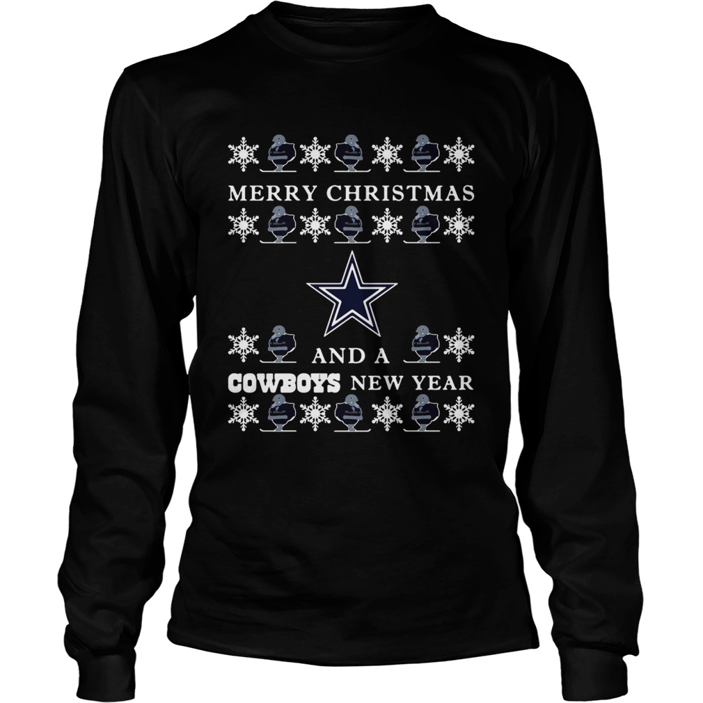 Ugly Merry Christmas and Dallas Cowboys LongSleeve