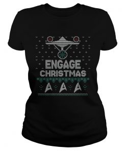 Ugly UFO engage christmas  Classic Ladies