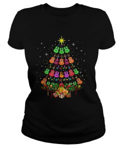 Ukulele Christmas Tree Merry Xmas  Classic Ladies