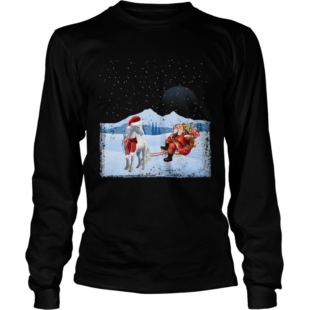 Unicorn And Santa Claus LongSleeve