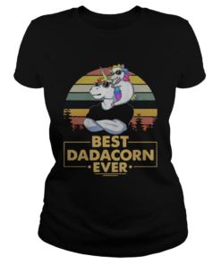 Unicorn Best Dadacorn Ever Vintage  Classic Ladies