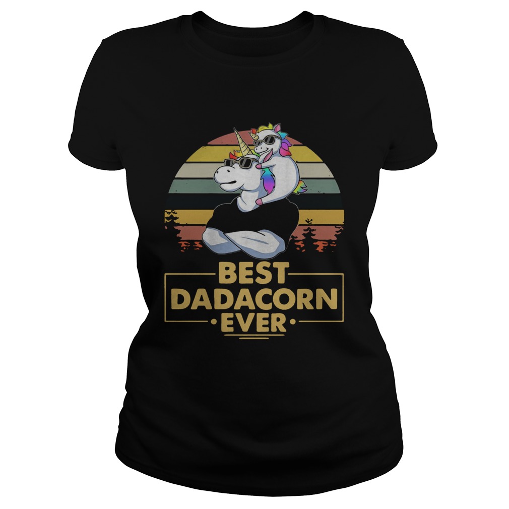 Unicorn Best Dadacorn Ever Vintage Classic Ladies