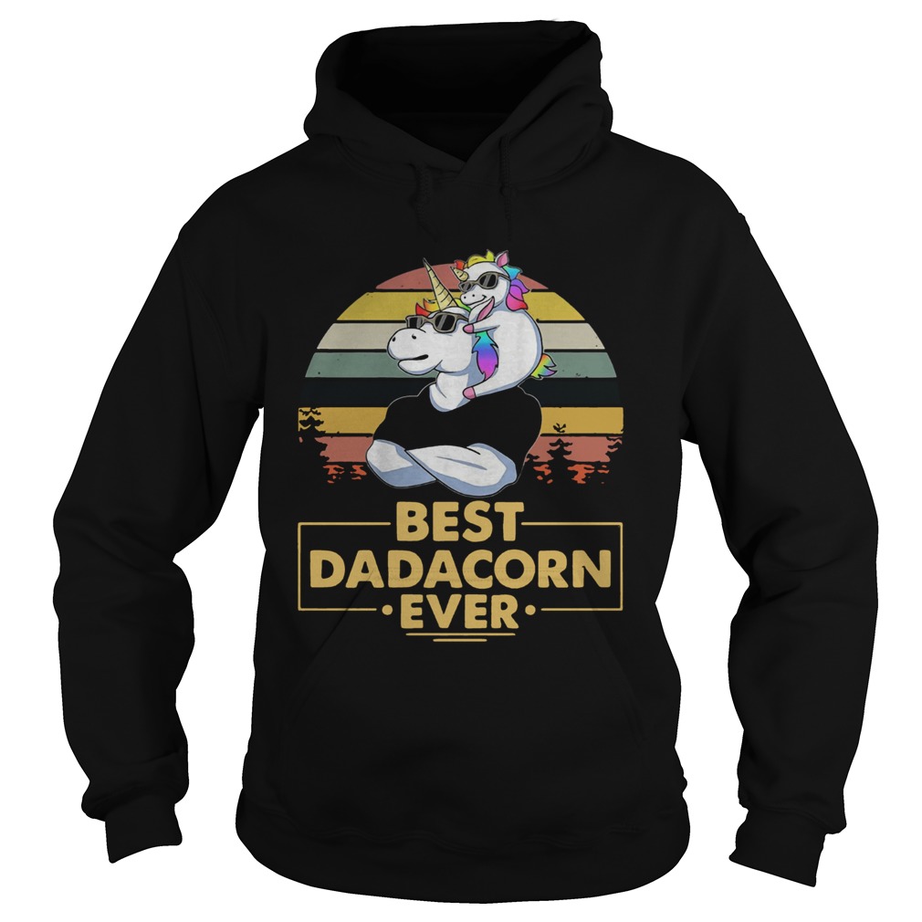 Unicorn Best Dadacorn Ever Vintage Hoodie