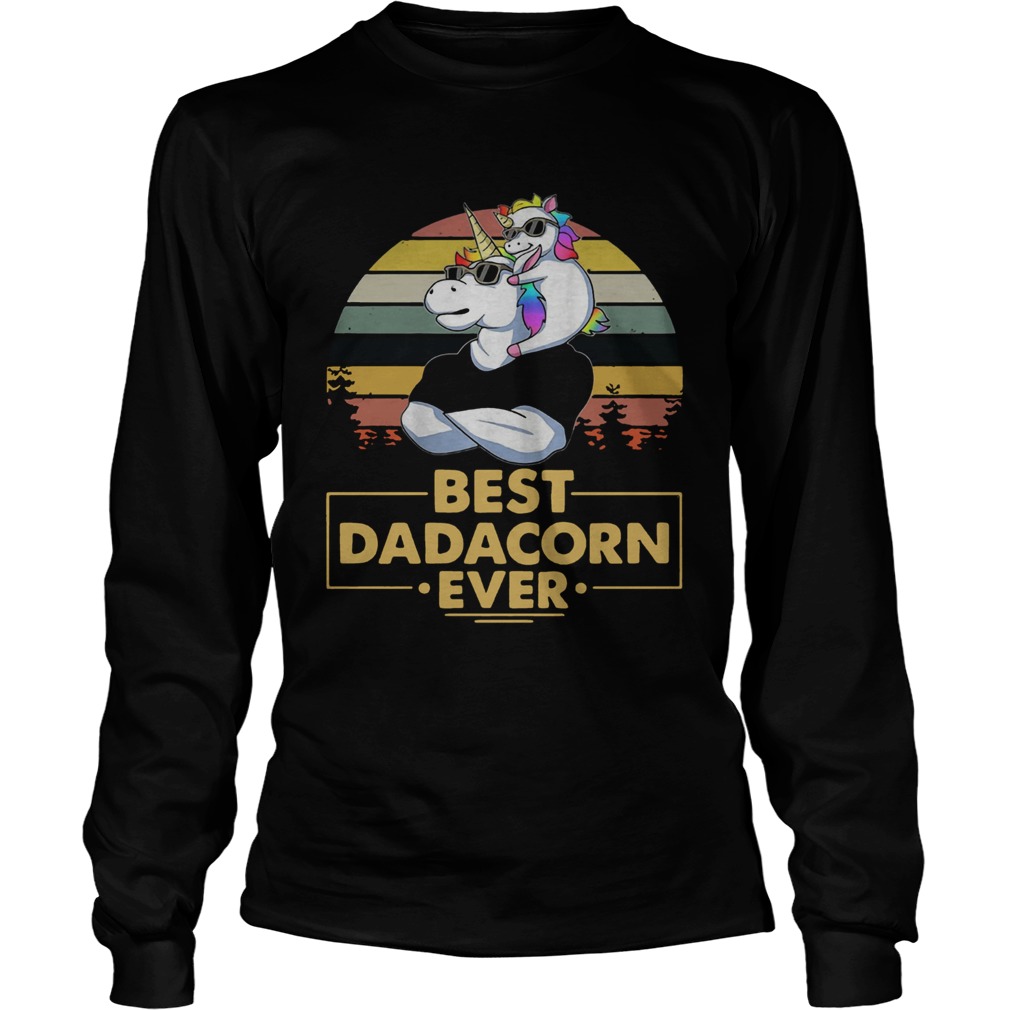 Unicorn Best Dadacorn Ever Vintage LongSleeve