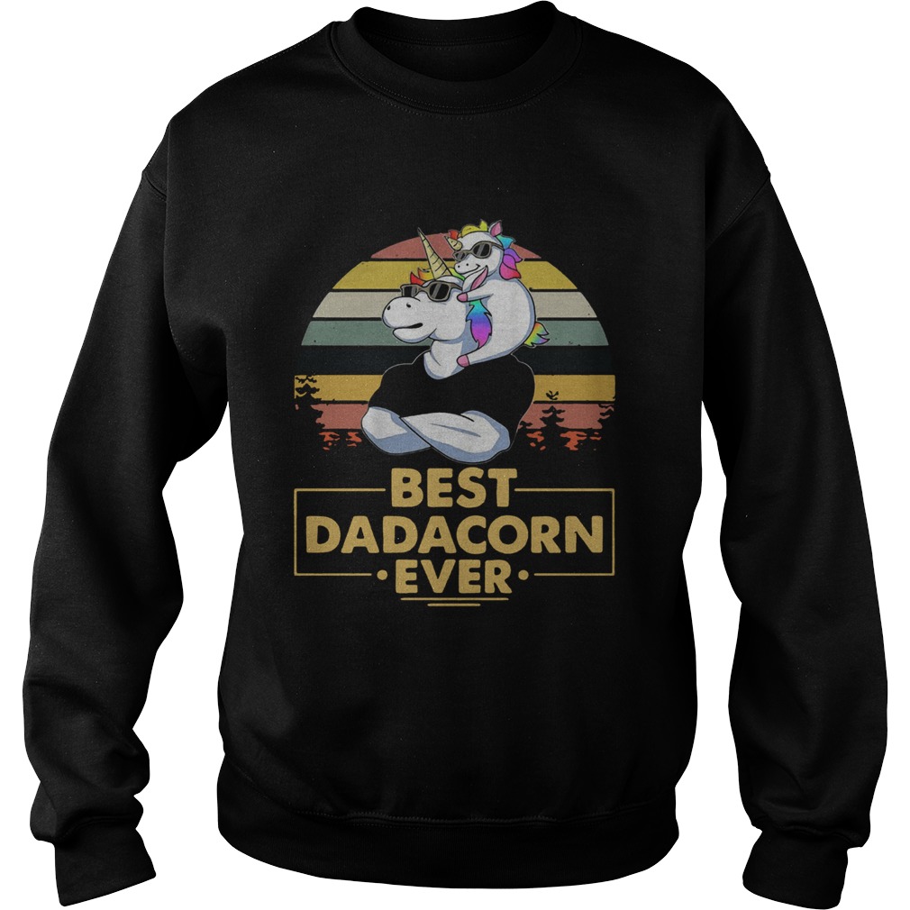 Unicorn Best Dadacorn Ever Vintage Sweatshirt