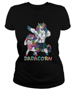 Unicorn Dabbing Dadacorn  Classic Ladies