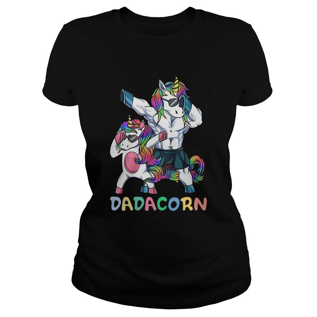 Unicorn Dabbing Dadacorn Classic Ladies