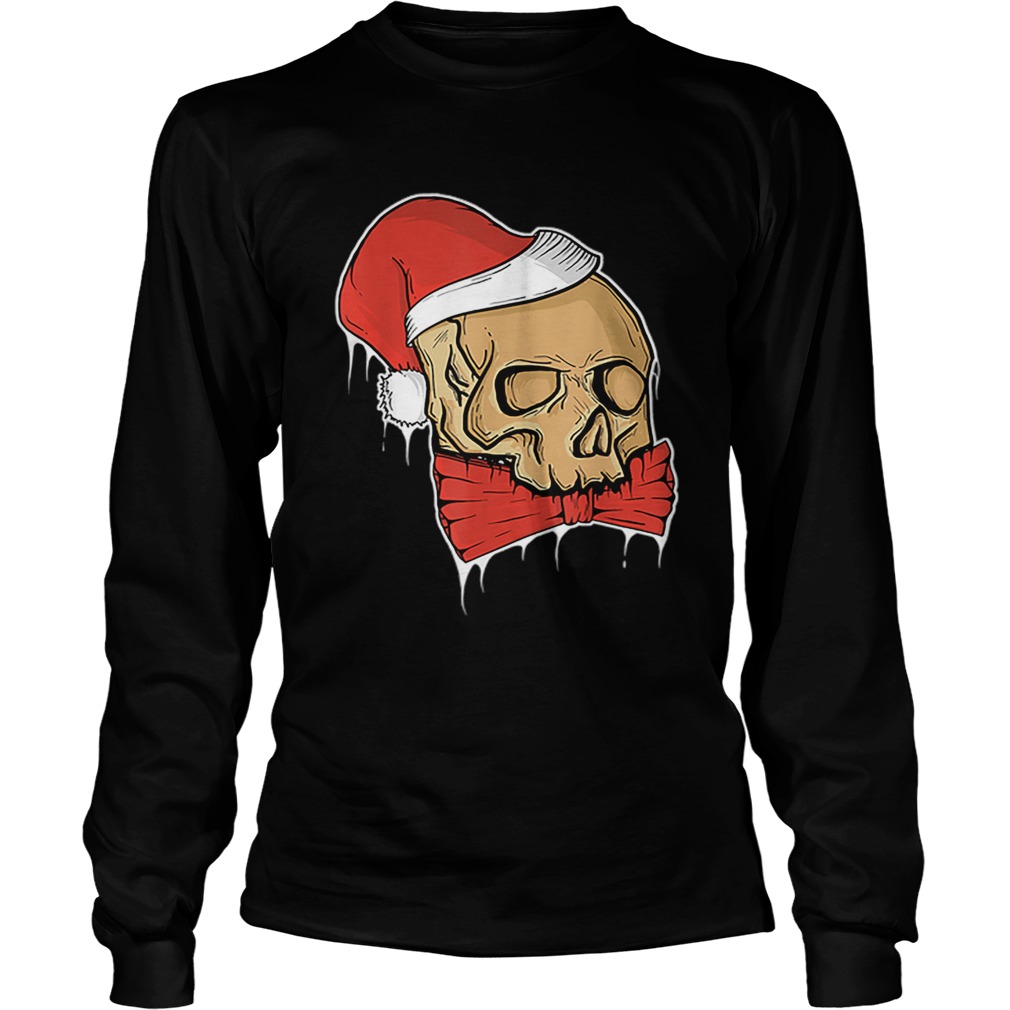 Vintage Skull Christmas Santa hat LongSleeve