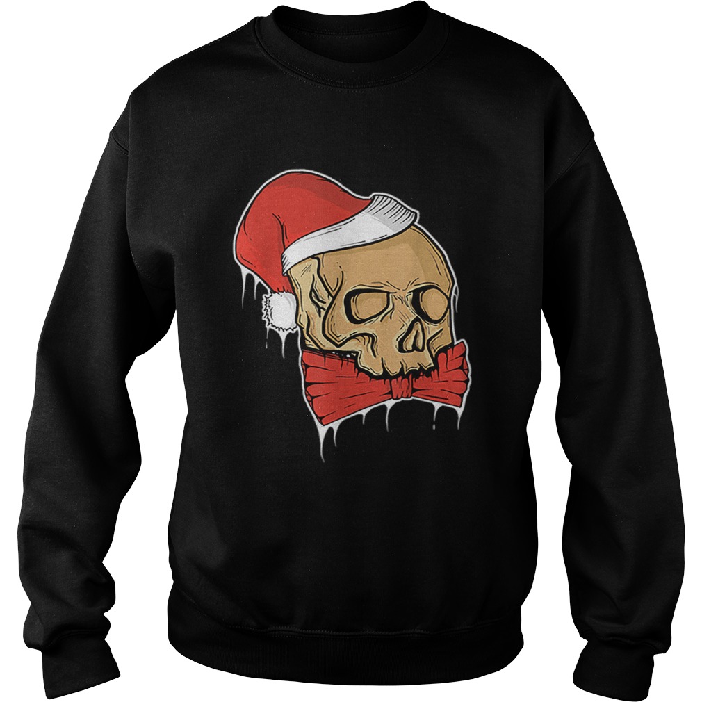 Vintage Skull Christmas Santa hat Sweatshirt