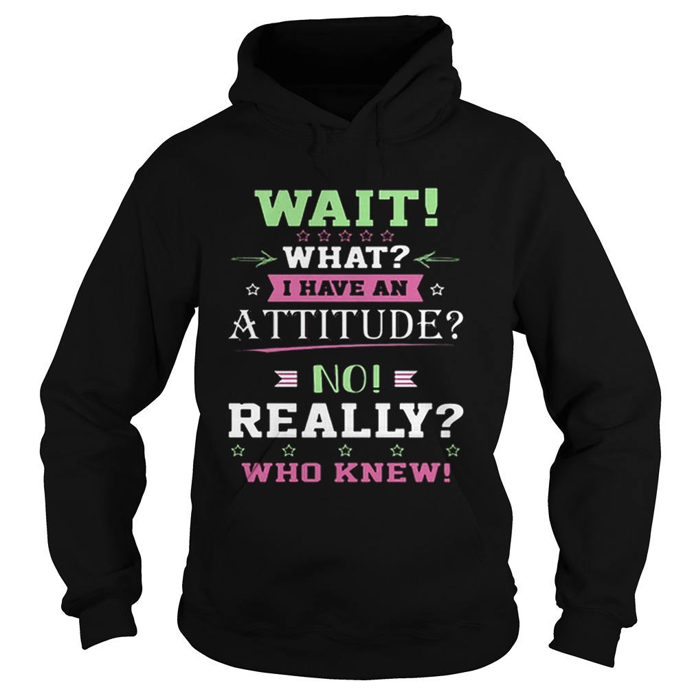 Wait what i have an attitude no really who knew Hoodie