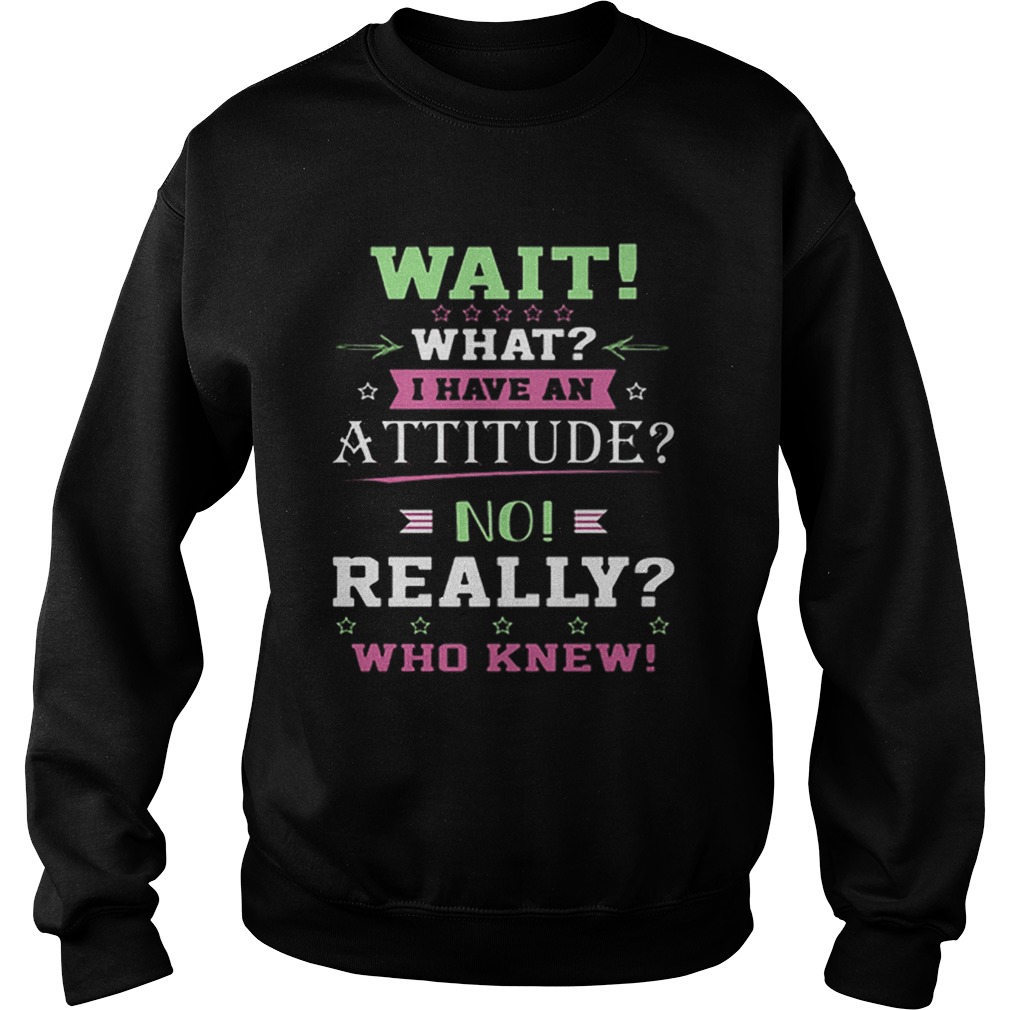 Wait what i have an attitude no really who knew Sweatshirt