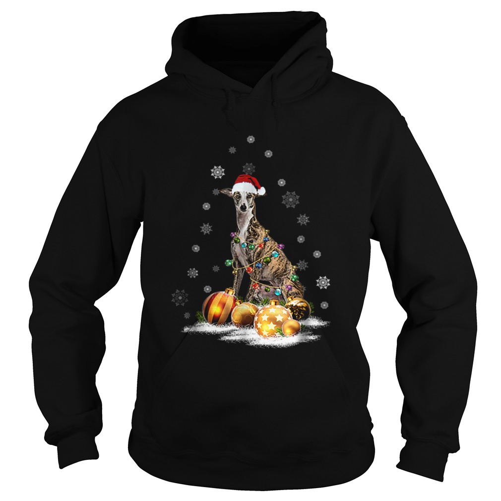 Whippet Christmas Dog Light Hoodie