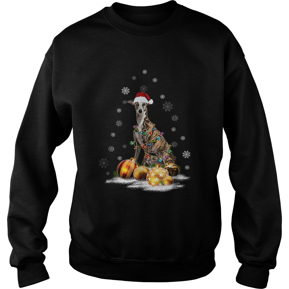 Whippet Christmas Dog Light Sweatshirt