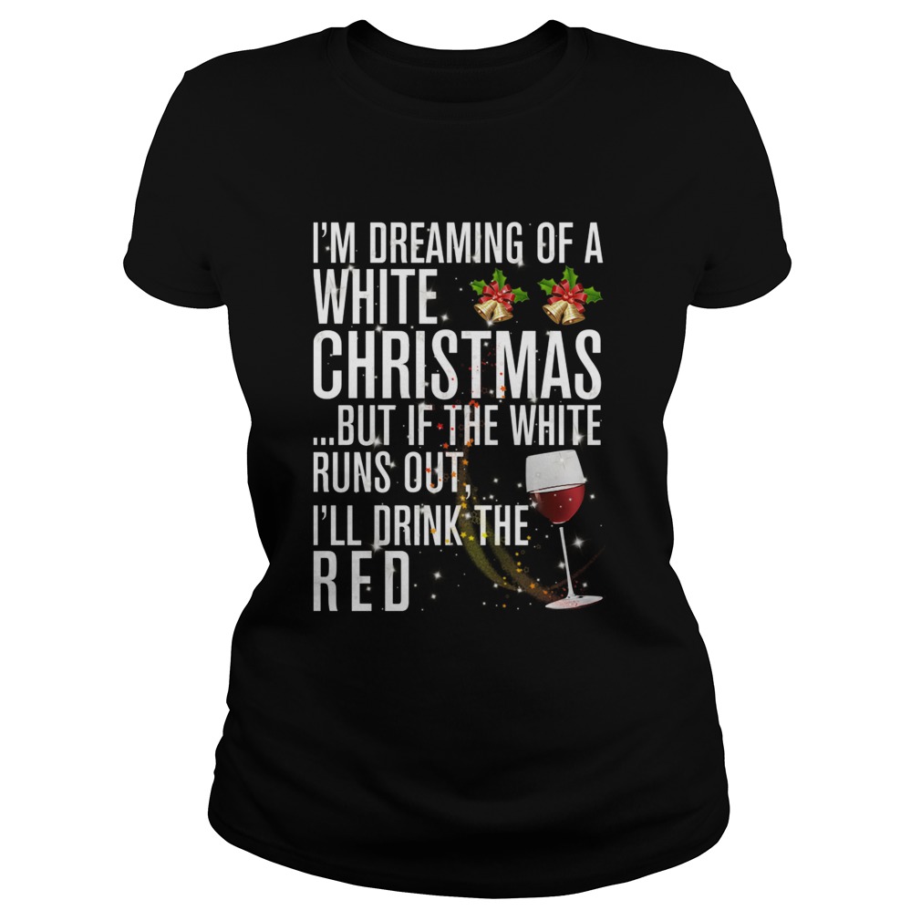 White Christmas Red Wine Classic Ladies