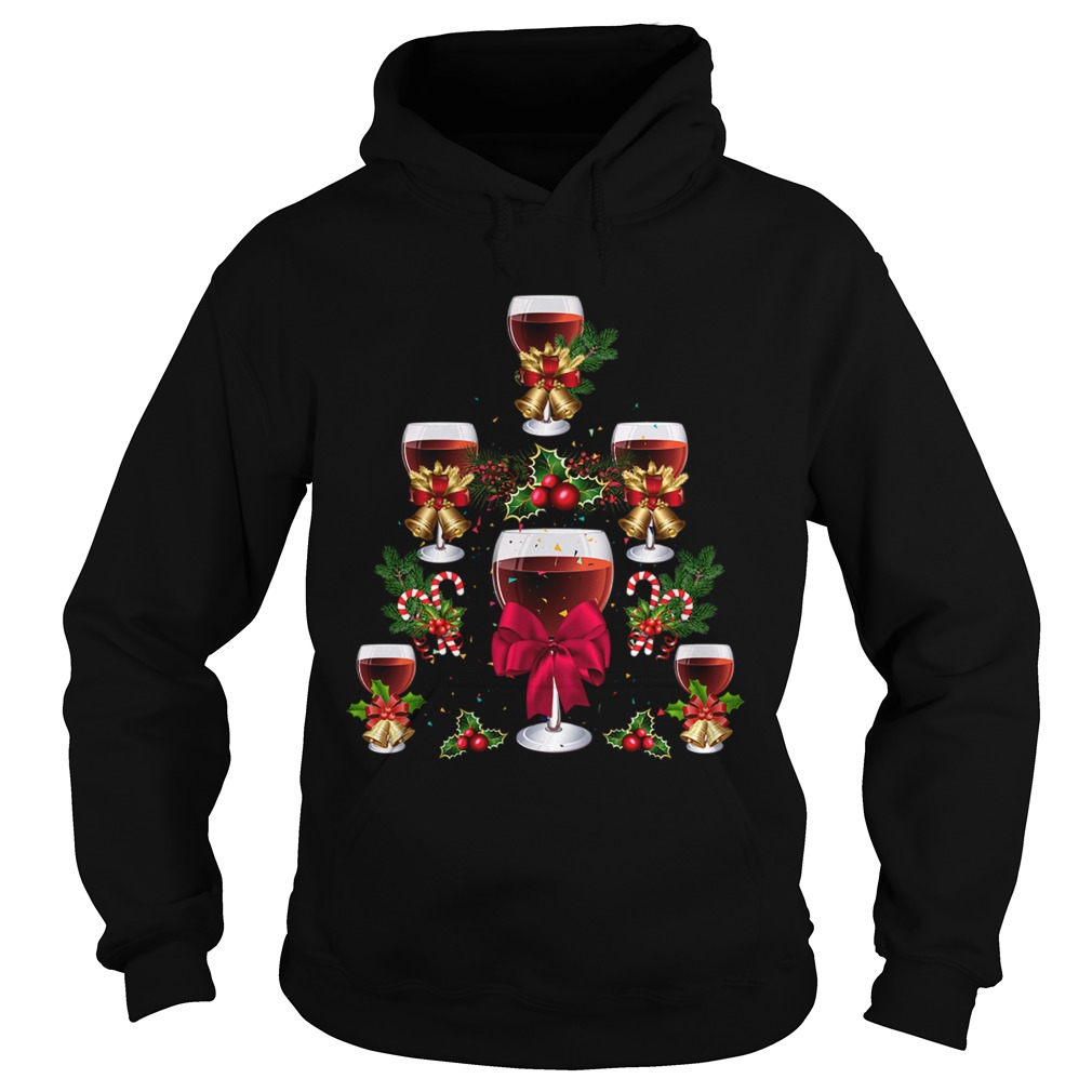 Wine Christmas Tree Hoodie