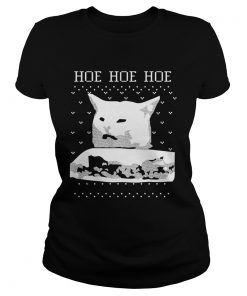 Woman Yelling Cat Hoe hoe hoe ugly christmas  Classic Ladies