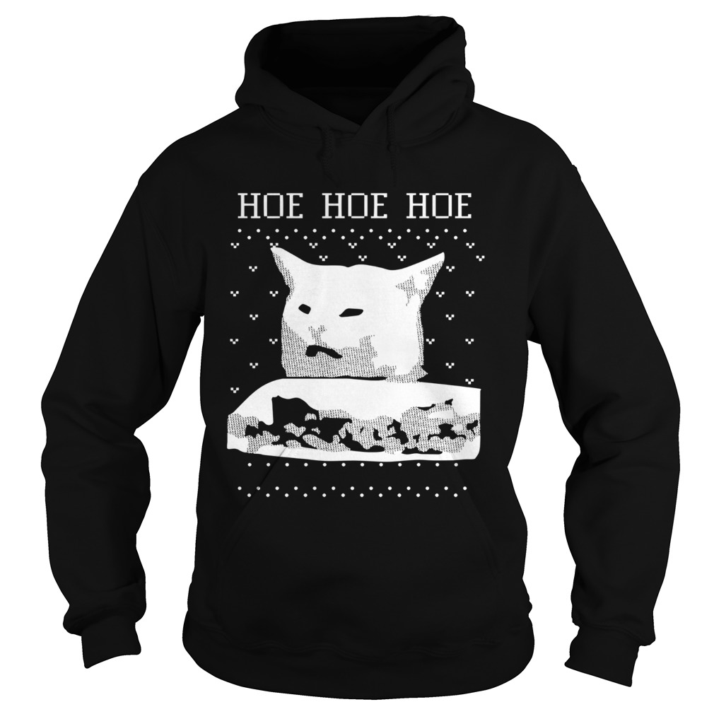 Woman Yelling Cat Hoe hoe hoe ugly christmas Hoodie