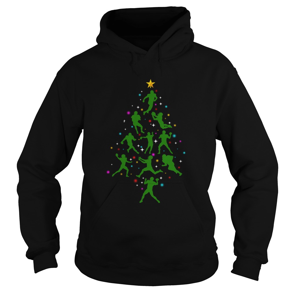 Xmas American Football Christmas Tree Hoodie