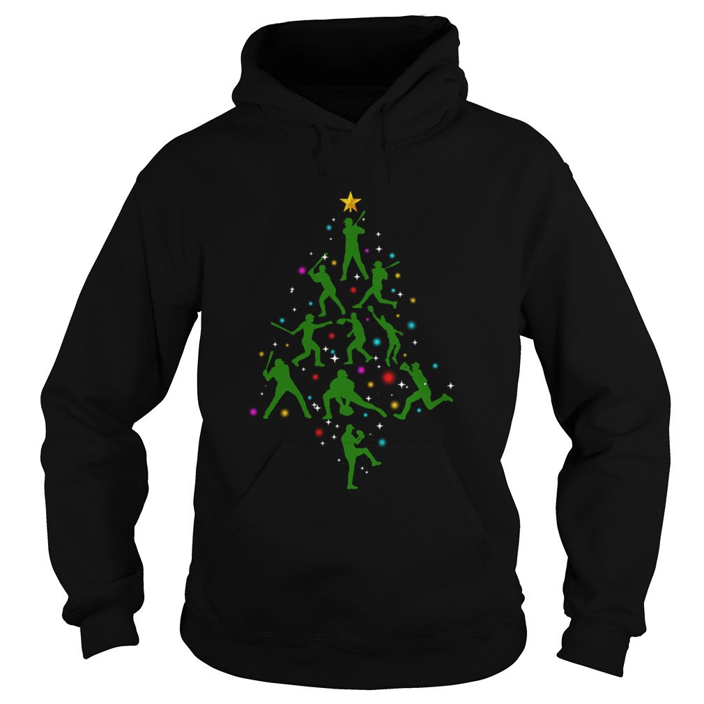 Xmas Baseball Christmas Tree Hoodie