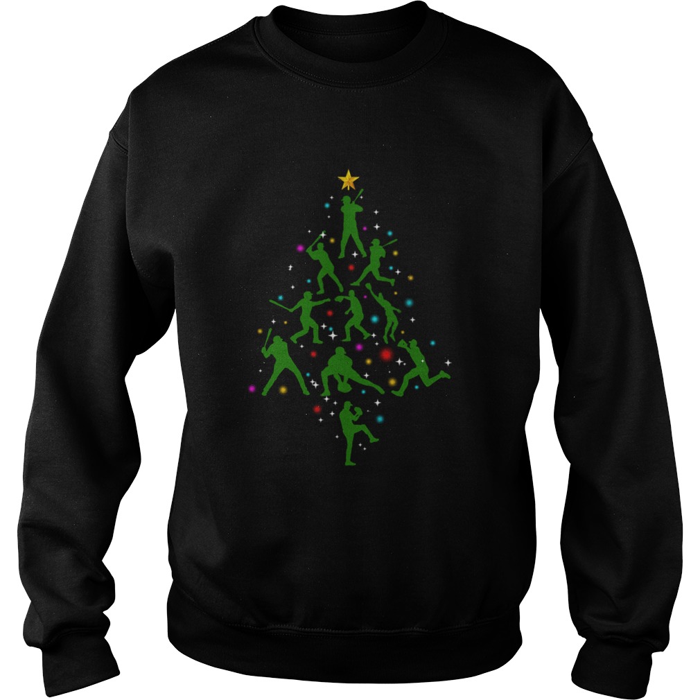 Xmas Baseball Christmas Tree Sweatshirt