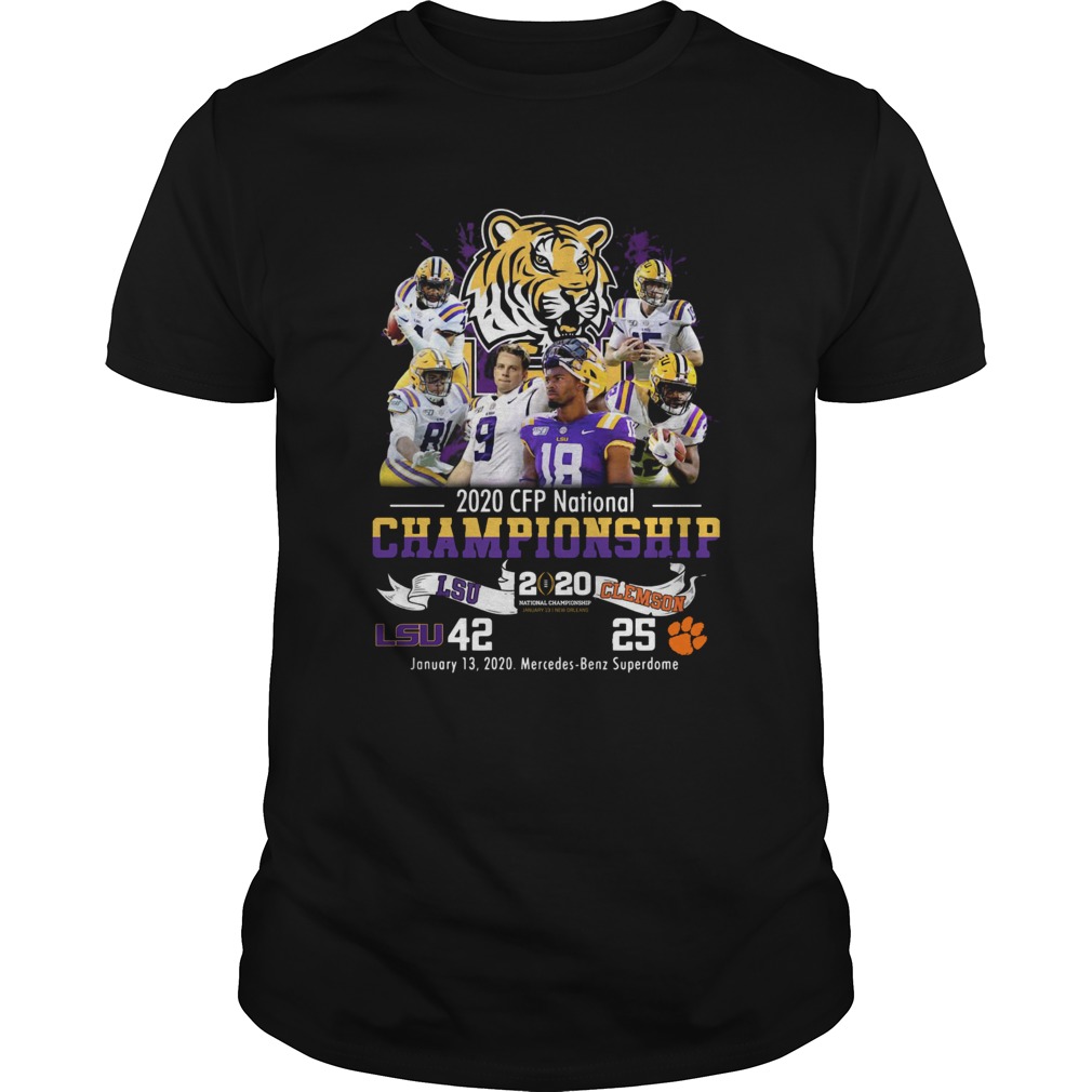 2020 CFP National Championship LSU 42 Clemson 25 shirt