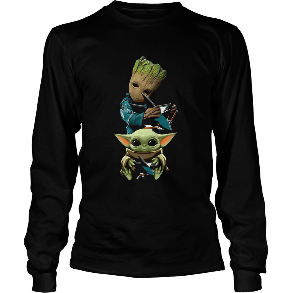 Baby Groot And Baby Yoda Hug Philadelphia Flyers LongSleeve