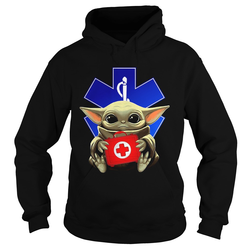 Baby Yoda And Paramedic Hoodie